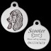 Basset Hound Engraved 31mm Large Round Pet Dog ID Tag